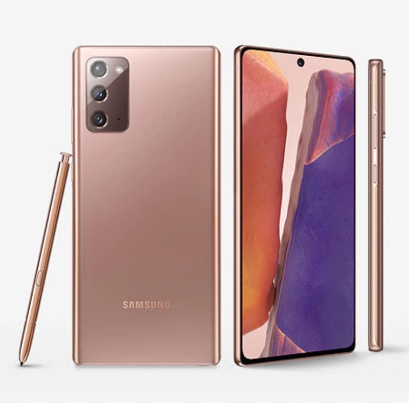 Samsung Note 20 256GB ROM 8GB RAM 12 MP +64 MP + 12 MP Main camera 10 MP Front camera 6.7"Display Exynos 990 Processor 4,300 mAh Battery Certified Refurbished Pre-Owned Abroad 3 Months Warranty Boxed