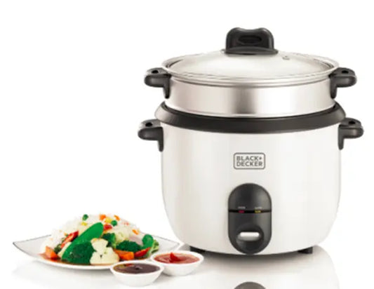 BLACK+DECKER RC1860-B5 Rice Cooker Automatic 1.8L - White