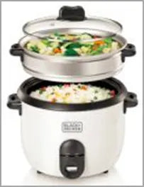 BLACK+DECKER RC1860-B5 Rice Cooker Automatic 1.8L - White